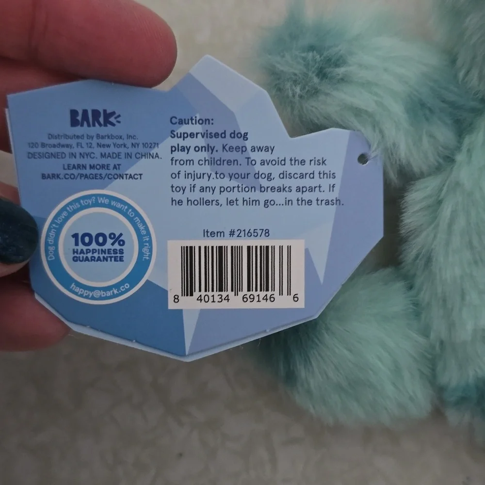 Bark Dog Toy Slobber Tooth Tiger NWT Size Small 0-20‎ pounds